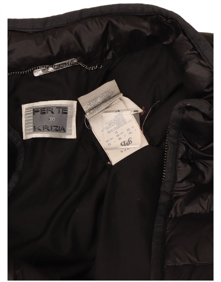 Perte by Krizia Womens Padded Jacket UK 22 3XL  Black