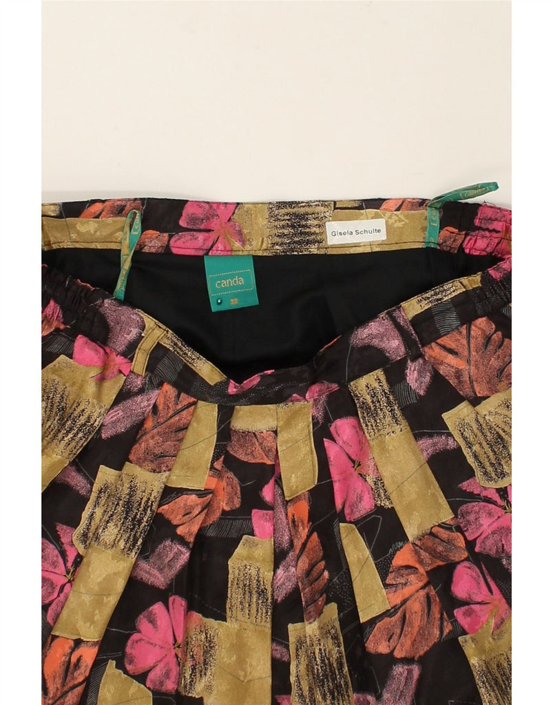 CANDA Womens Pleated Skirt UK 22 3XL W32 Multicoloured Floral Polyester | Vintage Canda | Thrift | Second-Hand Canda | Used Clothing | Messina Hembry 