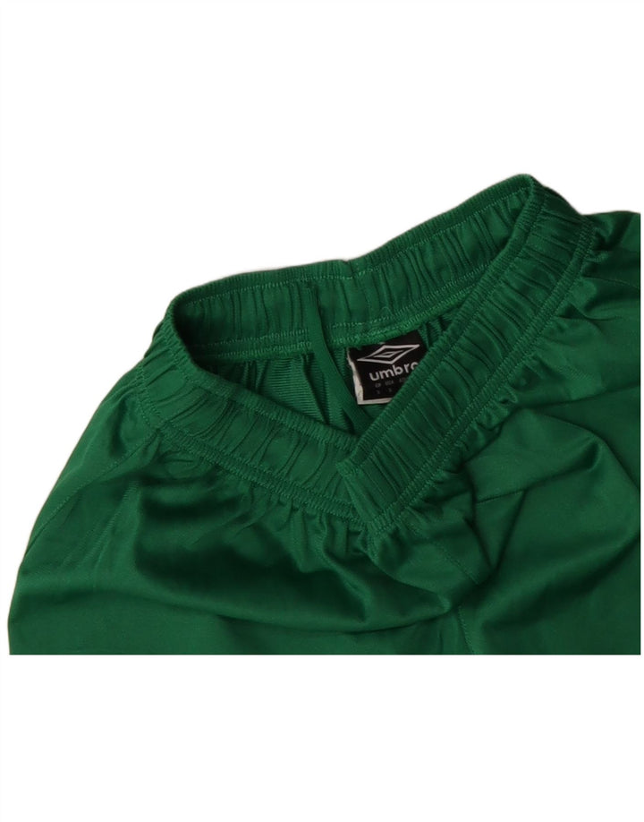 UMBRO Mens Sport Shorts Small  Green Colourblock Polyester