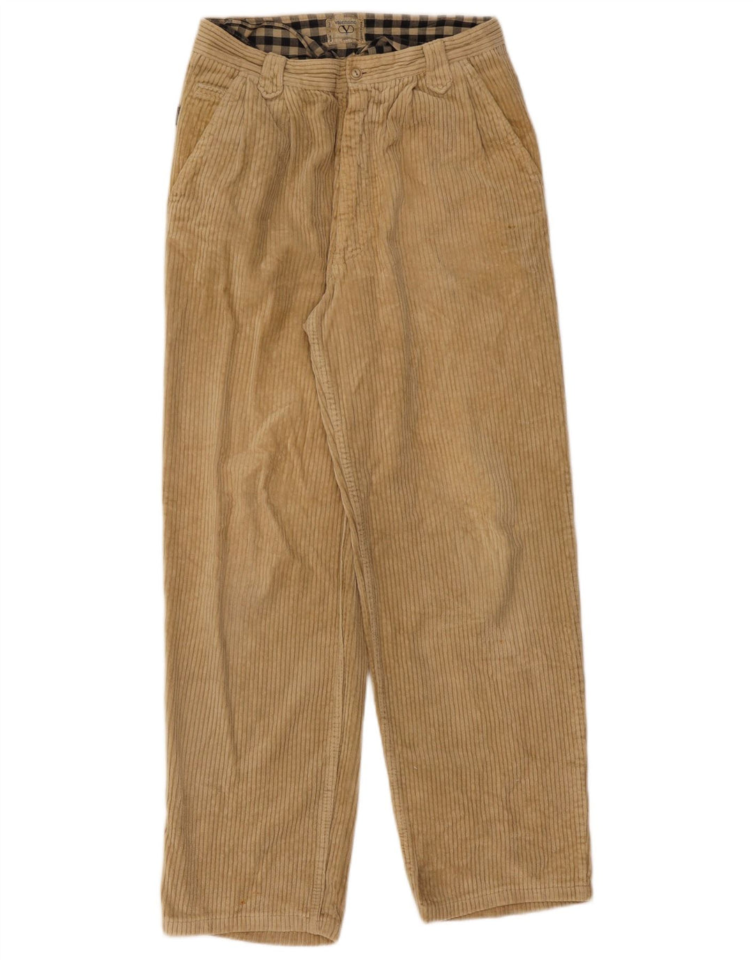 Valentino Mens Pegged Corduroy Trousers W30 L30 Beige