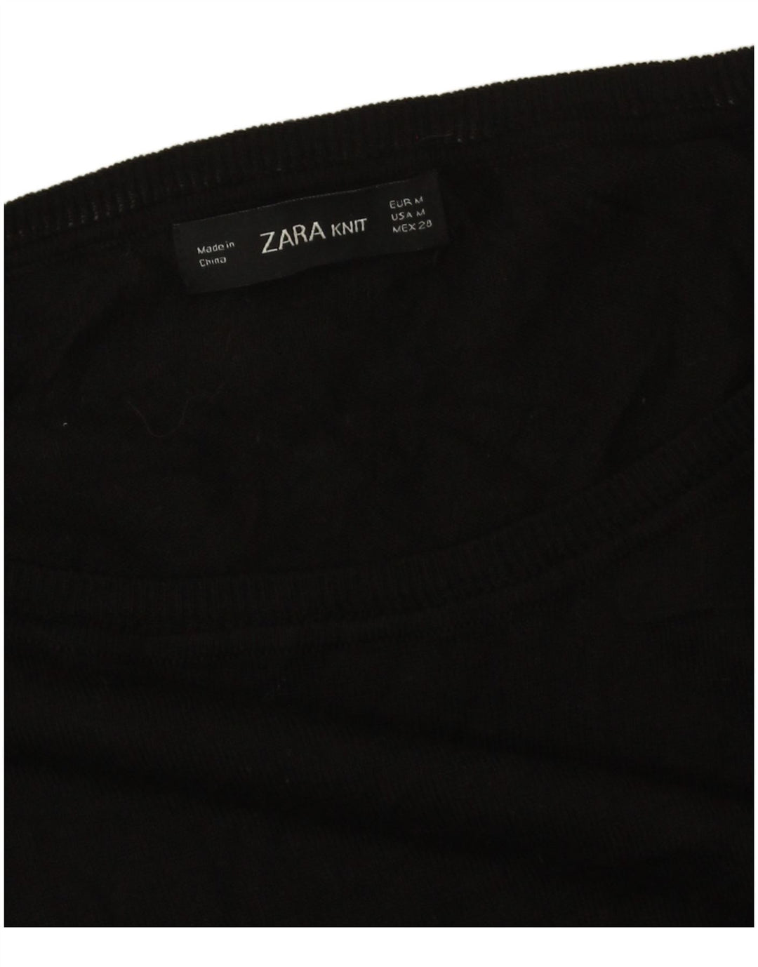 Zara Womens Oversized Boat Neck Jumper Sweater UK 14 Medium Black