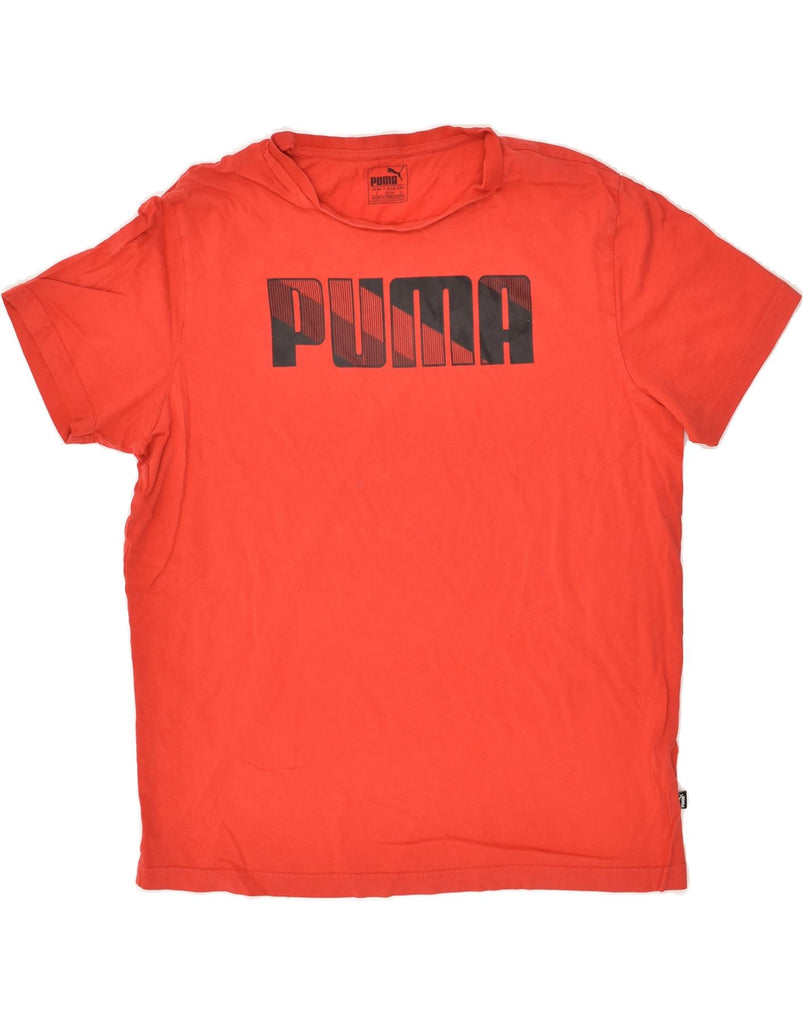 PUMA Mens Graphic T-Shirt Top Large Red Cotton | Vintage Puma | Thrift | Second-Hand Puma | Used Clothing | Messina Hembry 