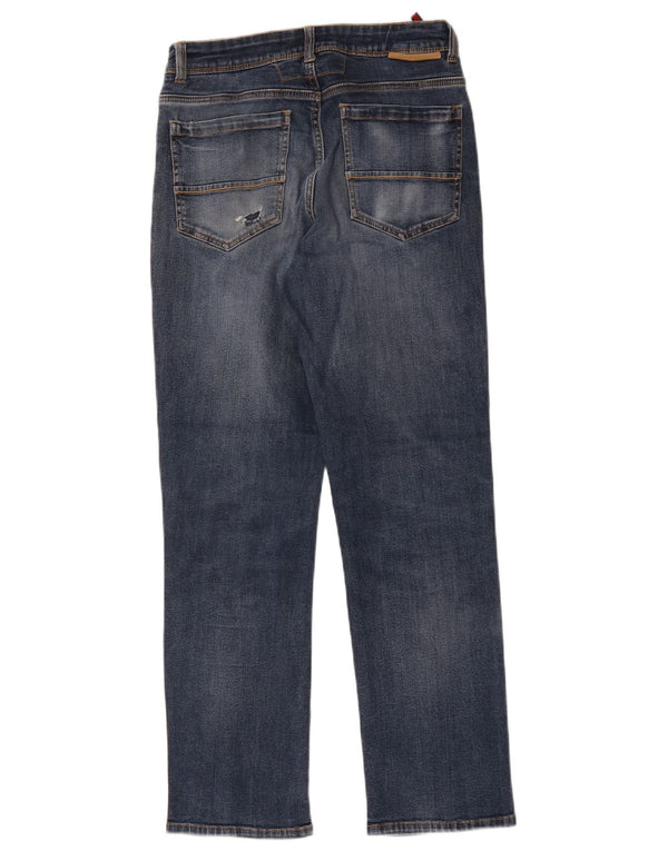 Dack's Womens Regular Fit Straight Jeans IT 46 Large W28 L29 Navy Blue