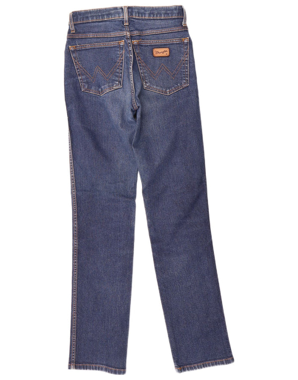 Wrangler Womens ROXANNE Straight Jeans W24 L30 Blue Cotton