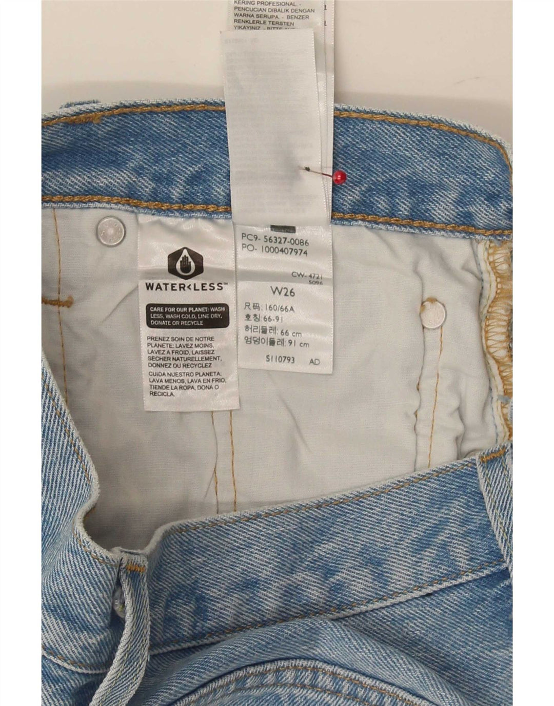 Levi's Womens 501 Distressed Denim Shorts W26 Small Blue Cotton