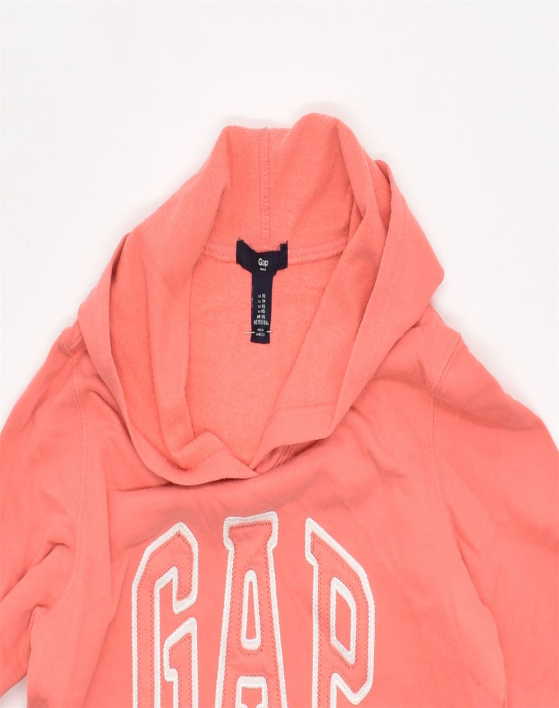 GAP Womens Graphic Hoodie Jumper UK 6 XS Pink Cotton | Vintage | Thrift | Second-Hand | Used Clothing | Messina Hembry 