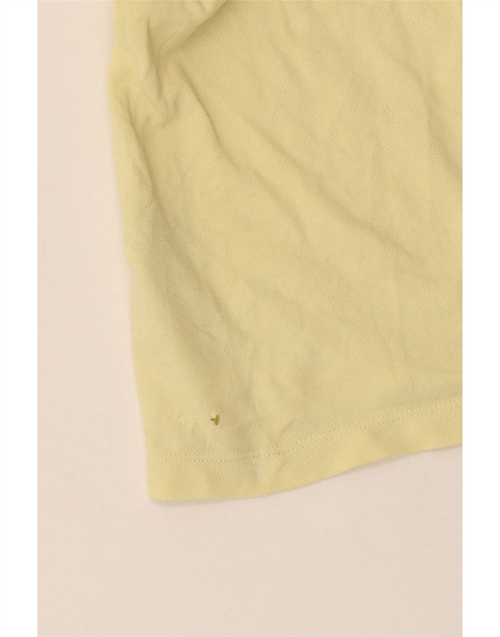 MASSIMO DUTTI Mens Polo Shirt Large Yellow Cotton
