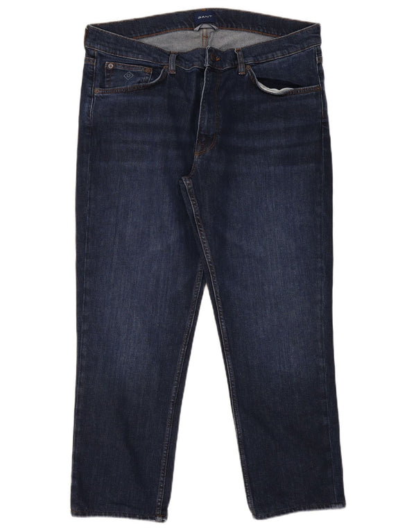 Gant Mens Slim Jeans W38 L27 Navy Blue Cotton
