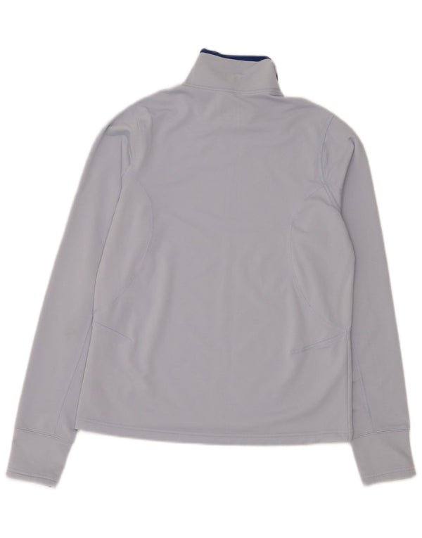 Nike Womens Dri Fit Regular Top Long Sleeve US 8/10 Medium Blue Sports