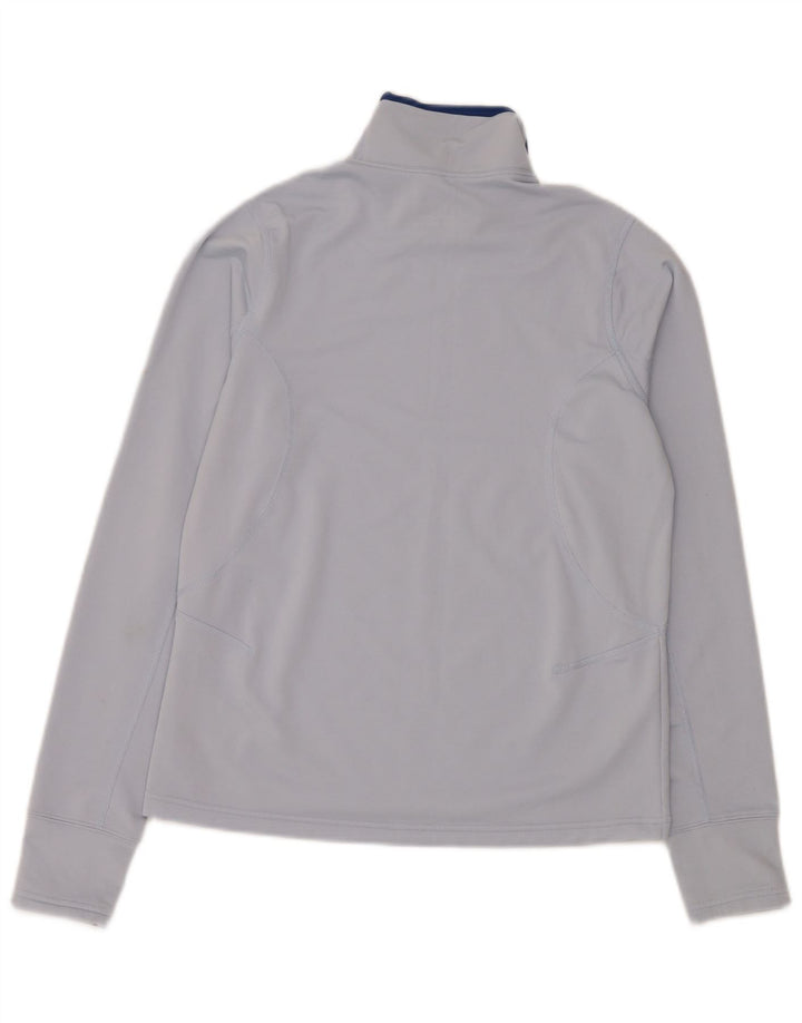 Nike Womens Dri Fit Regular Top Long Sleeve US 8/10 Medium Blue Sports