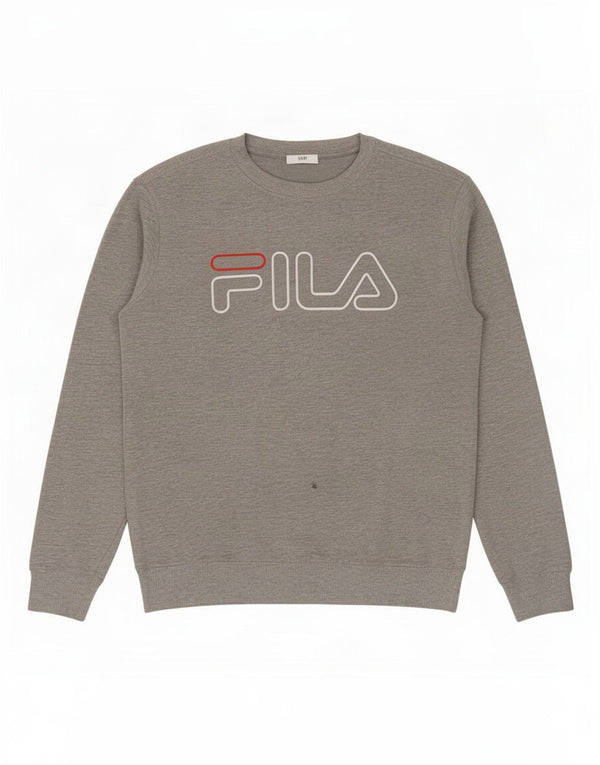 Fila Mens Graphic Sweatshirt Jumper Medium Grey Cotton