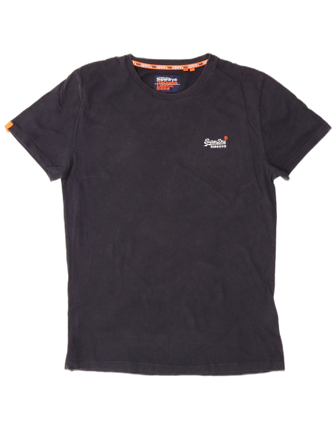 SUPERDRY Mens T-Shirt Top Large Black Cotton Classic