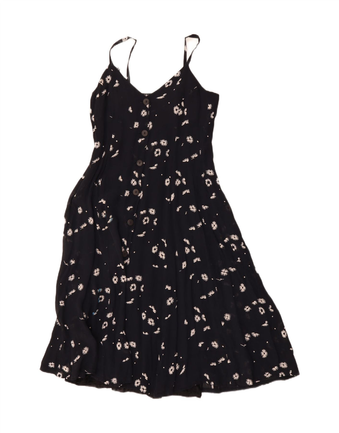 Artisan Womens Slip Dress UK 12 Medium Black Floral