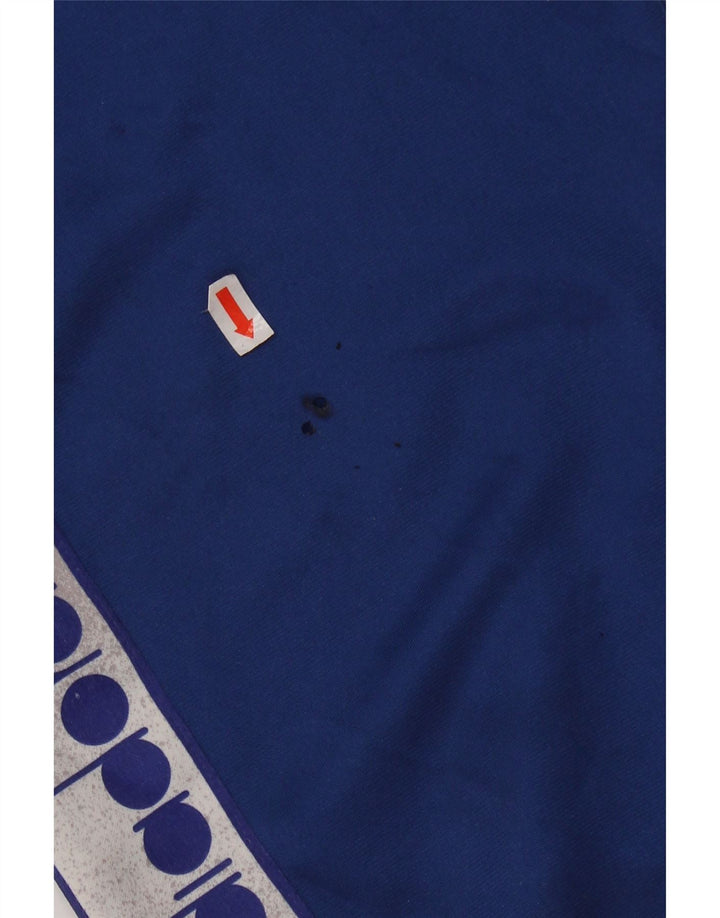 DIADORA Mens Graphic Tracksuit Top Jacket UK 44 XL Blue Polyester