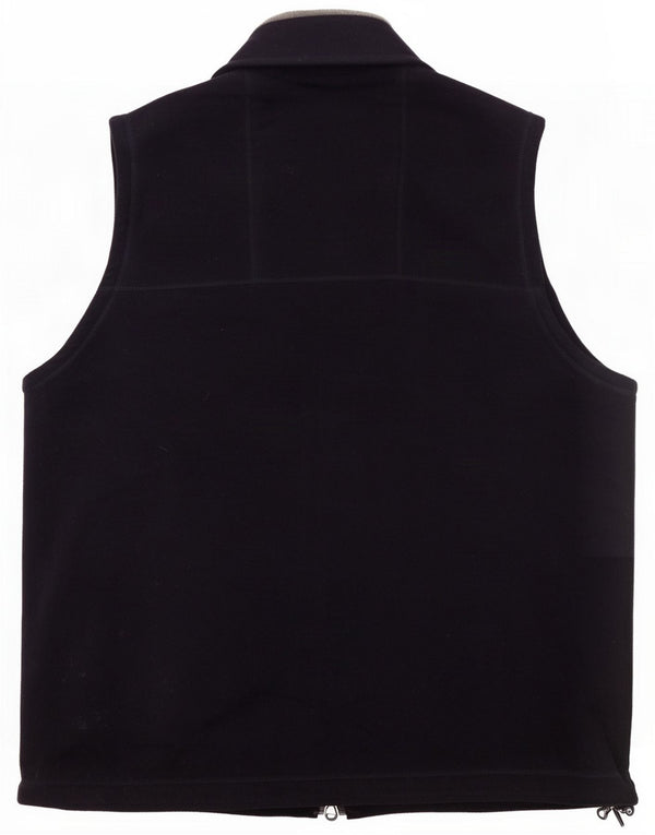 Marks & Spencer Mens Fleece Gilet UK 38 Medium Navy Blue Polyester