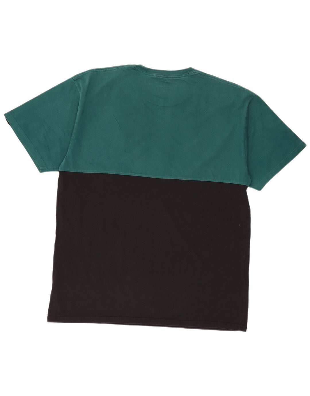 VANS Mens Classic Fit T-Shirt Top XL Black Colourblock Cotton