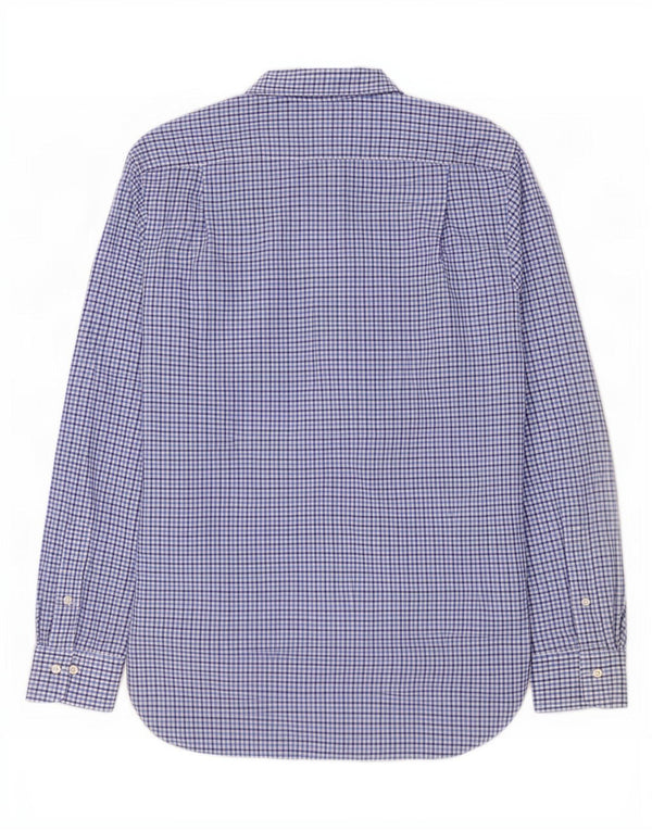 Polo Ralph Lauren Mens Stretch Shirt Size 40/41 16 Large Blue Gingham