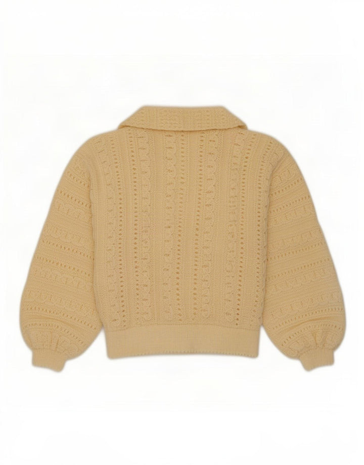 Vintage Womens Cardigan Sweater UK 14 Medium Off White