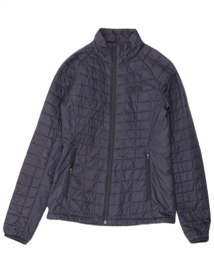 The North Face Womens Padded Jacket UK 10 Small Navy Blue Nylon