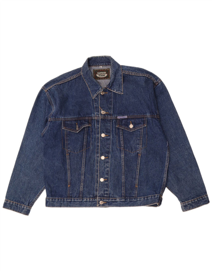 SAMWIN Mens Denim Jacket UK 42 XL Blue