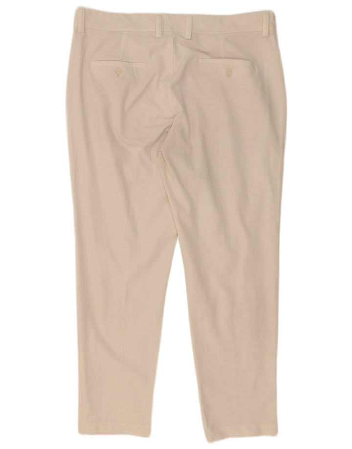 Zara Mens Slim Chino Trousers EU 44 Large W34 L30 White Polyester
