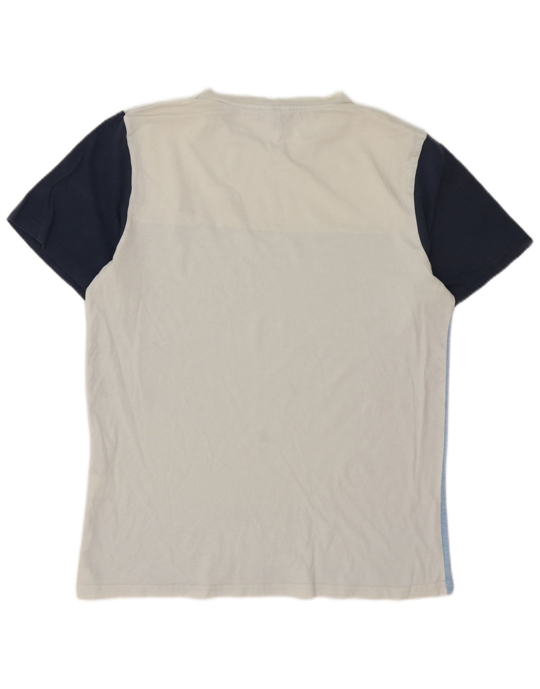 Ellesse Mens T-Shirt Top Medium White Colourblock Cotton