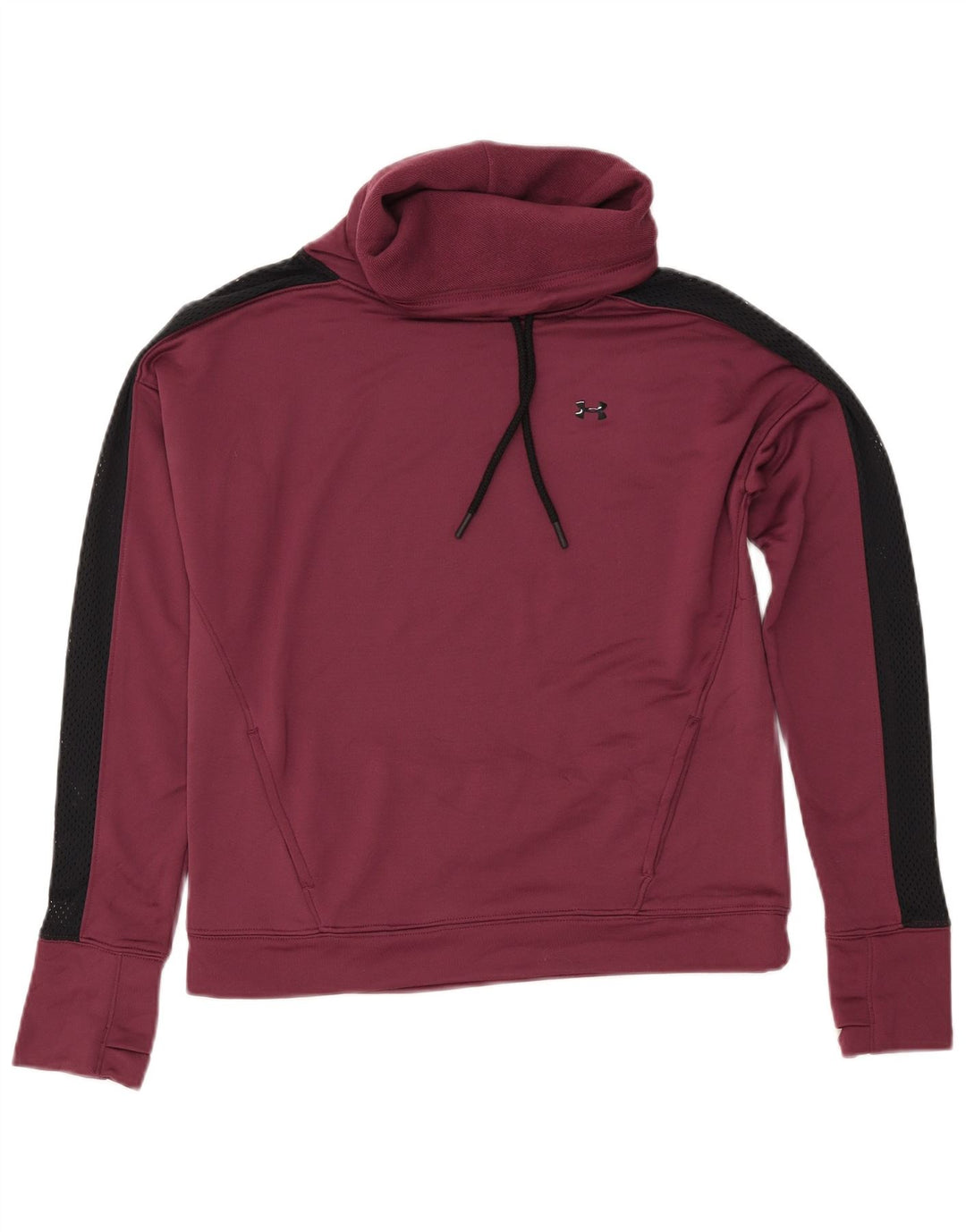 UNDER ARMOUR Womens Oversized Sweatshirt Jumper UK 10 Small Burgundy