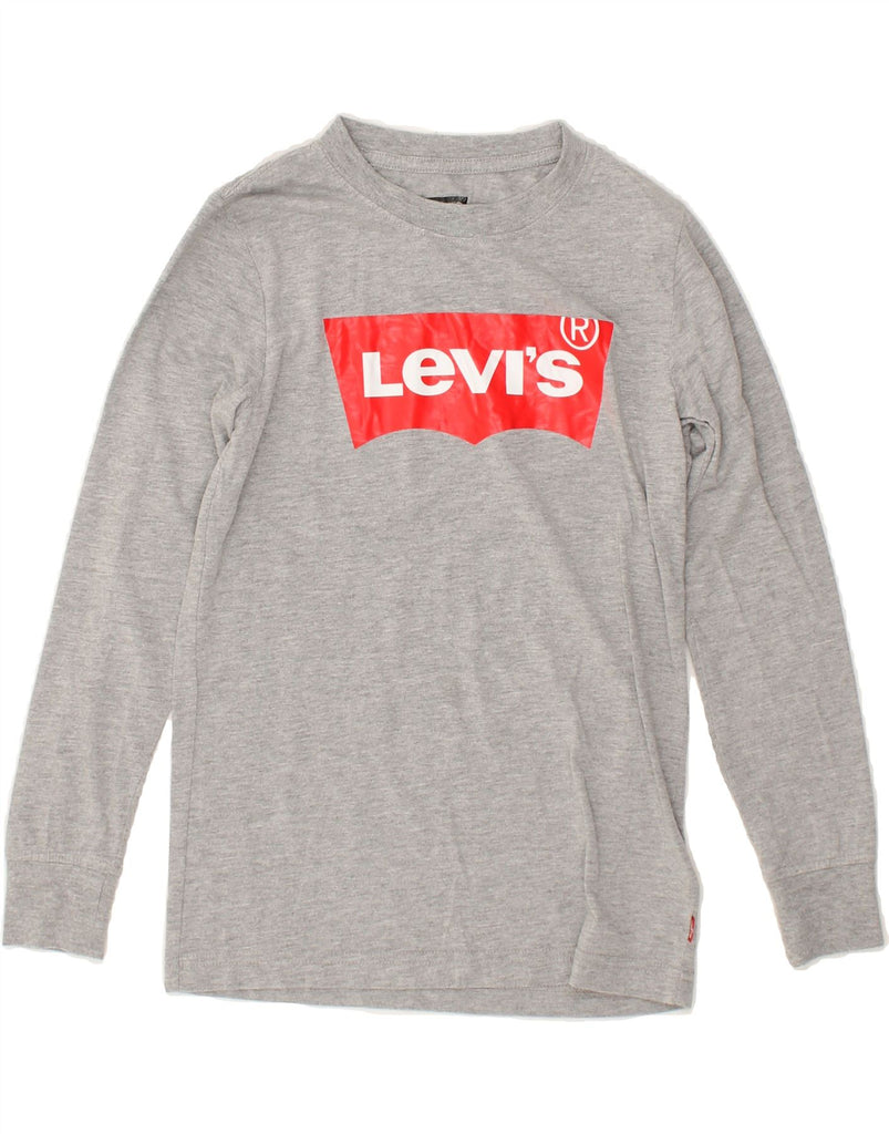 LEVI'S Boys Graphic Top Long Sleeve 9-10 Years Grey Cotton | Vintage Levi's | Thrift | Second-Hand Levi's | Used Clothing | Messina Hembry 