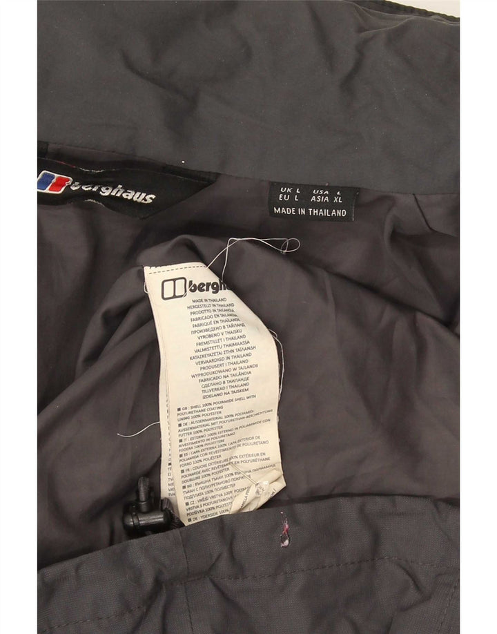 Berghaus Mens Hooded Rain Jacket UK 40 Large Navy Blue Polyamide