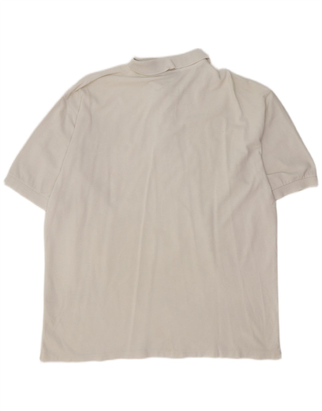 TRUSSARDI Mens Polo Shirt XL White Cotton
