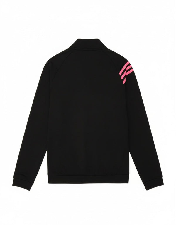 Adidas Girls Tracksuit Top Jacket 13-14 Years Black Polyester Sports