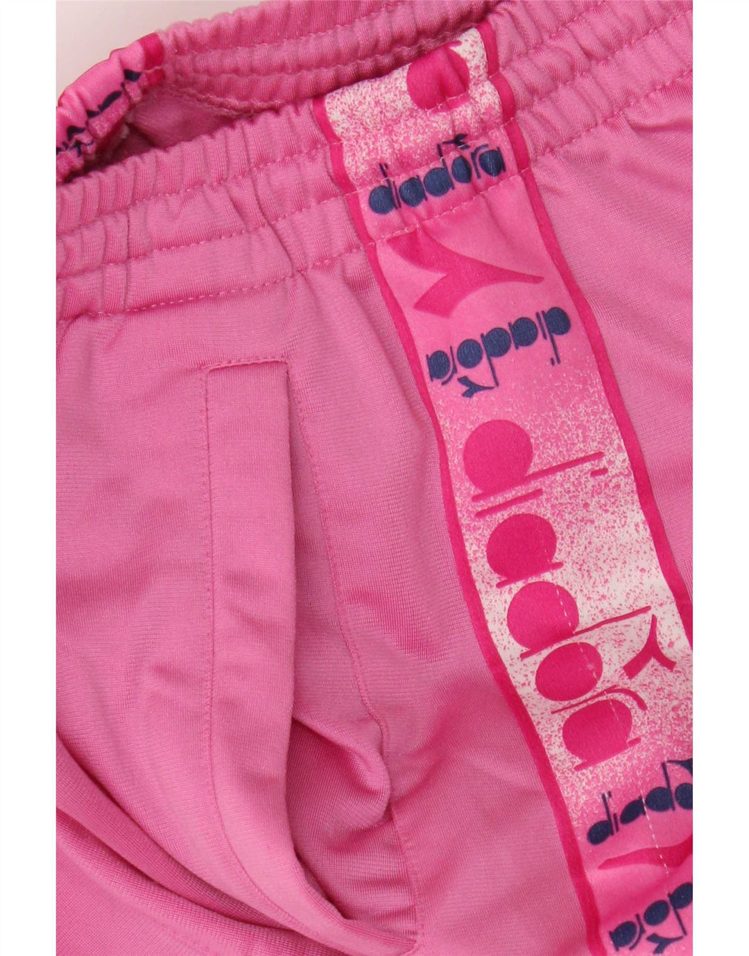 Diadora Womens Graphic Tracksuit Trousers UK 14 Medium Pink