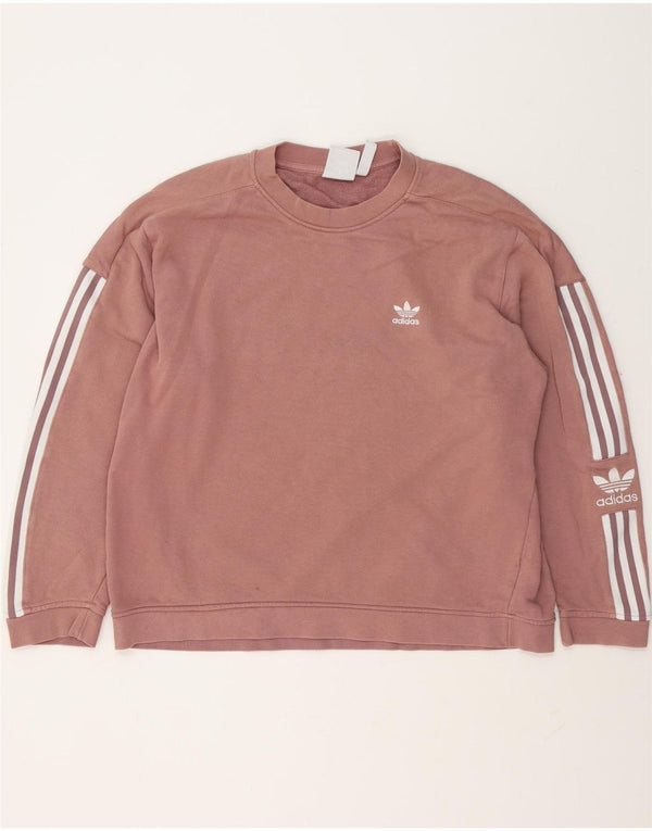 Adidas Mens Sweatshirt Jumper Large Pink Cotton