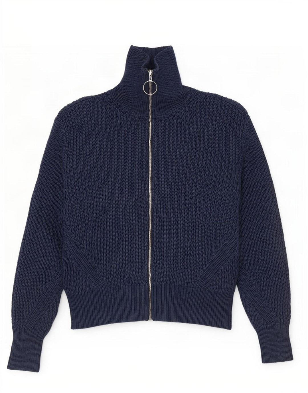 Marks & Spencer Womens Crop Cardigan Sweater UK 12 Medium Navy Blue