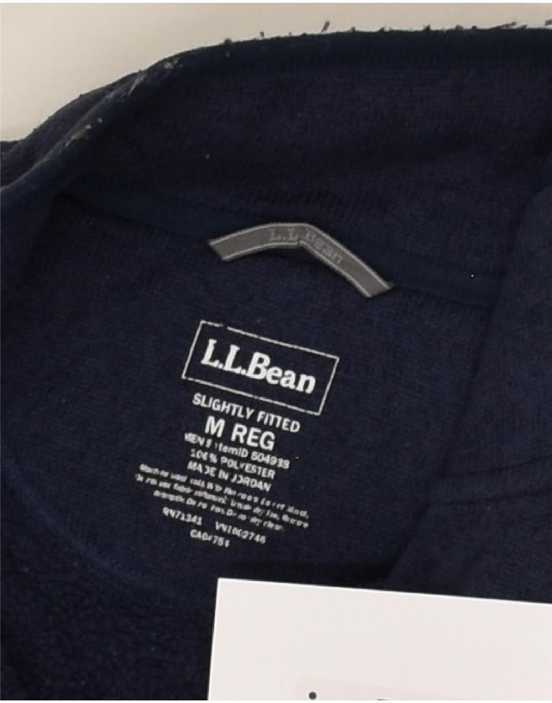 L.L.BEAN Mens Tracksuit Top Jacket Medium Navy Blue Flecked Polyester | Vintage L.L.Bean | Thrift | Second-Hand L.L.Bean | Used Clothing | Messina Hembry 