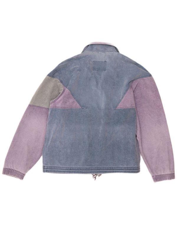 Great Escapes Womens Velour Tracksuit Top Jacket UK 18 XL Blue Colourblock