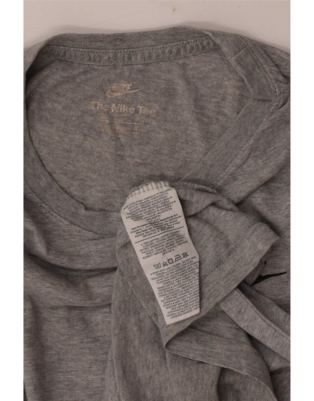 Nike Mens T-Shirt Top Medium Grey Flecked Cotton