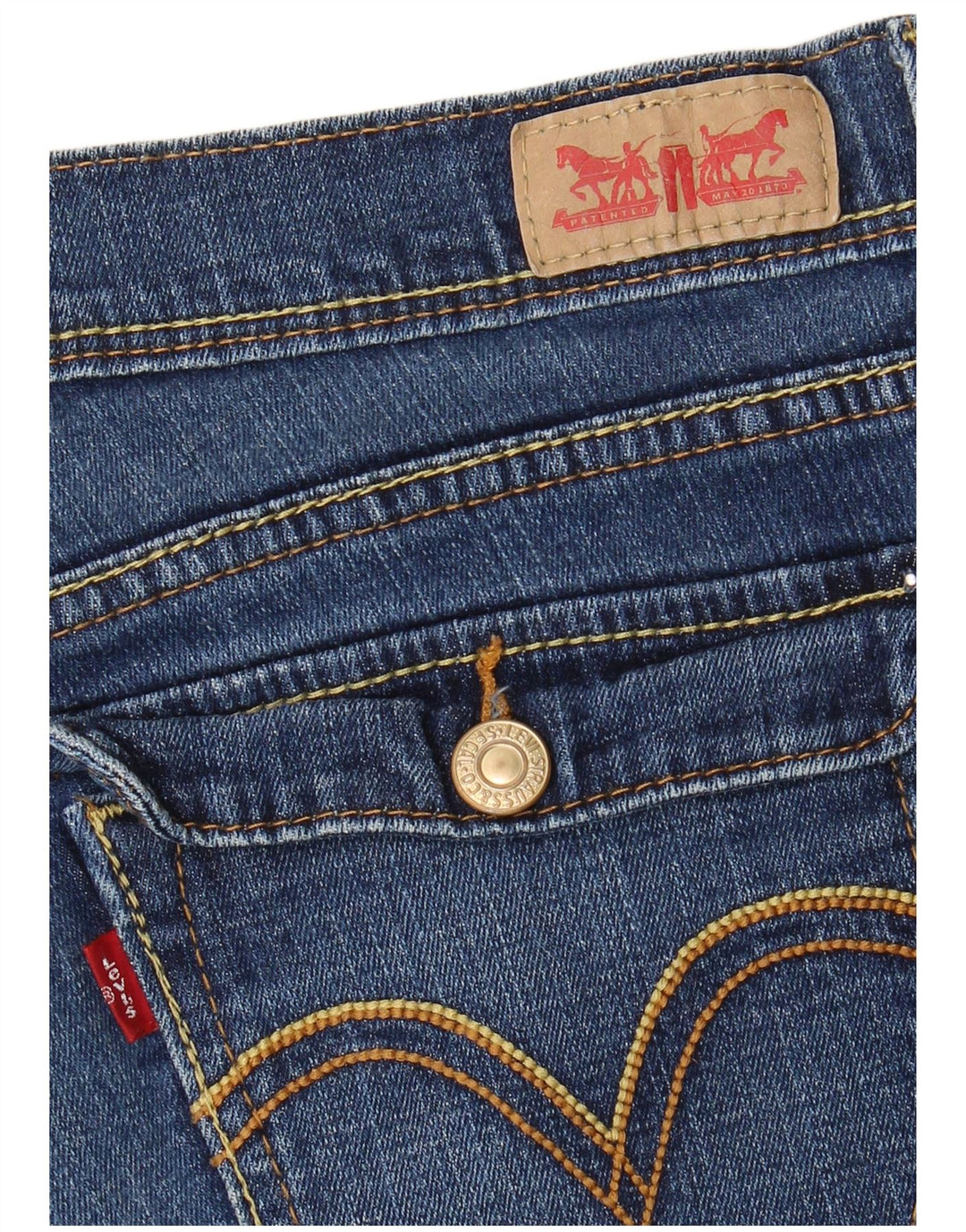 Levi's Womens 524 Super Low Slim Jeans W32 L31 Blue
