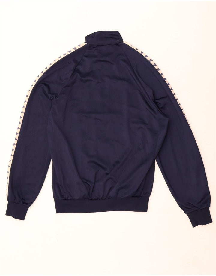 Arena Mens Graphic Tracksuit Top Jacket Small Navy Blue Colourblock