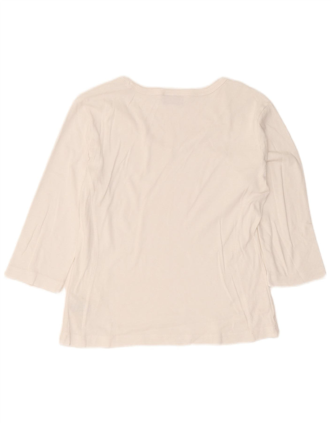 Champion Womens Top 3/4 Sleeve UK 18 XL White Cotton