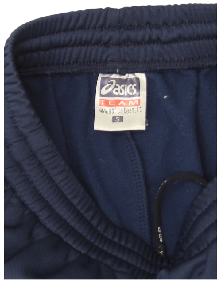 Asics Mens Tracksuit Trousers Small Navy Blue Polyester