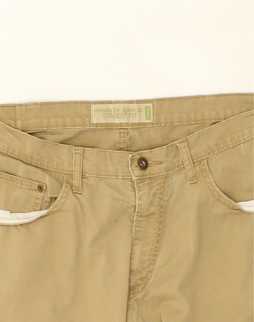 WRANGLER Mens Bootcut Casual Trousers W37 L30  Beige Cotton | Vintage Wrangler | Thrift | Second-Hand Wrangler | Used Clothing | Messina Hembry 