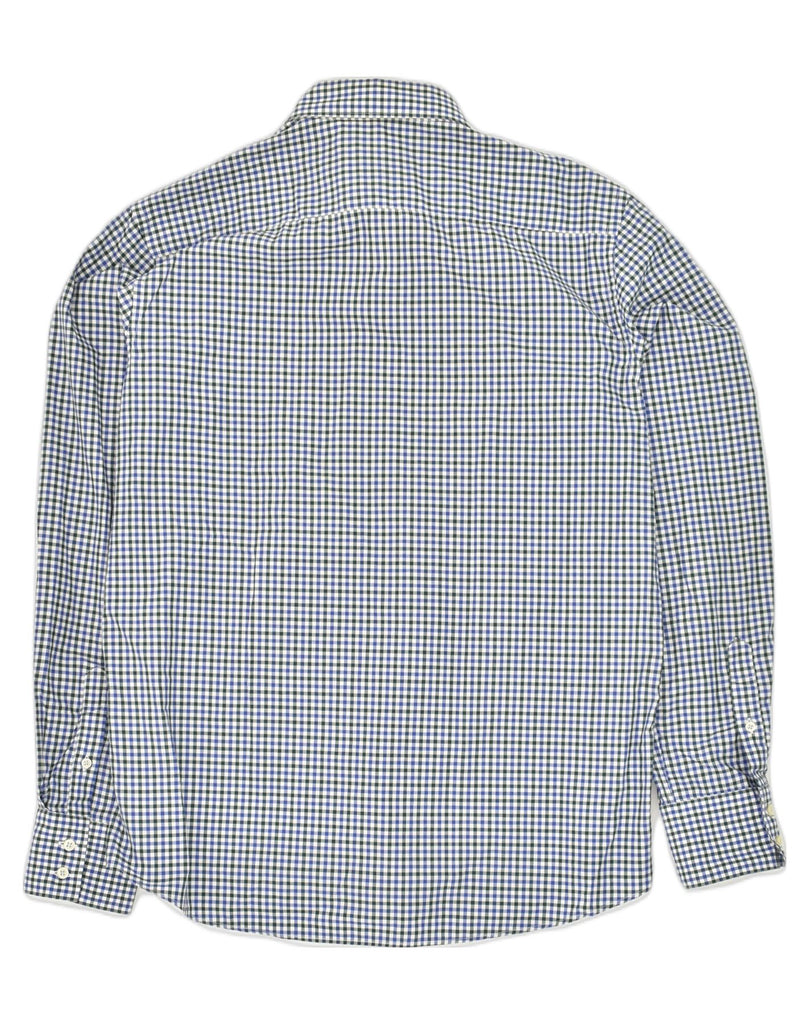 MASSIMO DUTTI Mens Tailored Fit Shirt Medium Blue Check Cotton | Vintage Massimo Dutti | Thrift | Second-Hand Massimo Dutti | Used Clothing | Messina Hembry 