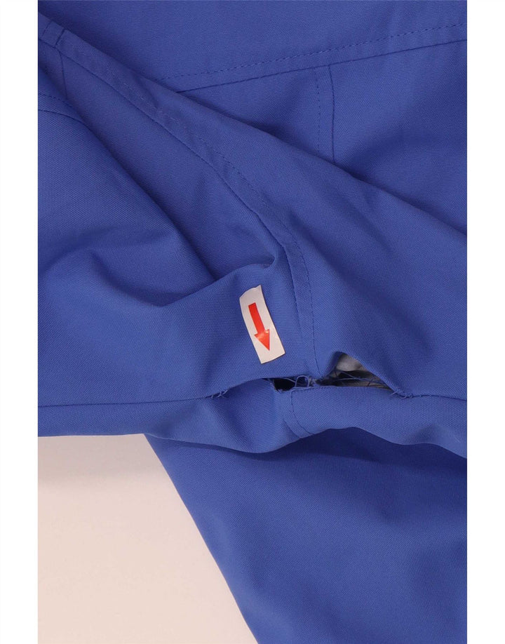 Crew Clothing Womens Hooded Rain Jacket UK 16 Large Blue Polyester