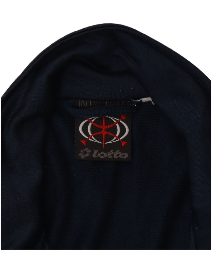 Lotto Mens Graphic Tracksuit Top Jacket Large Navy Blue Colourblock