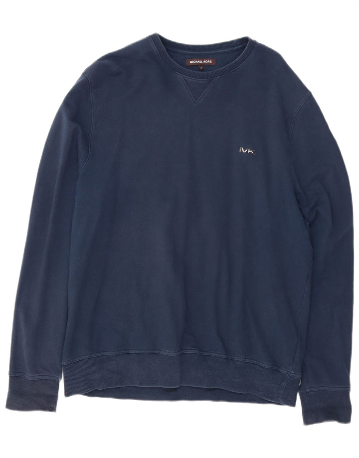 MICHAEL KORS Mens Sweatshirt Jumper XL Navy Blue Cotton