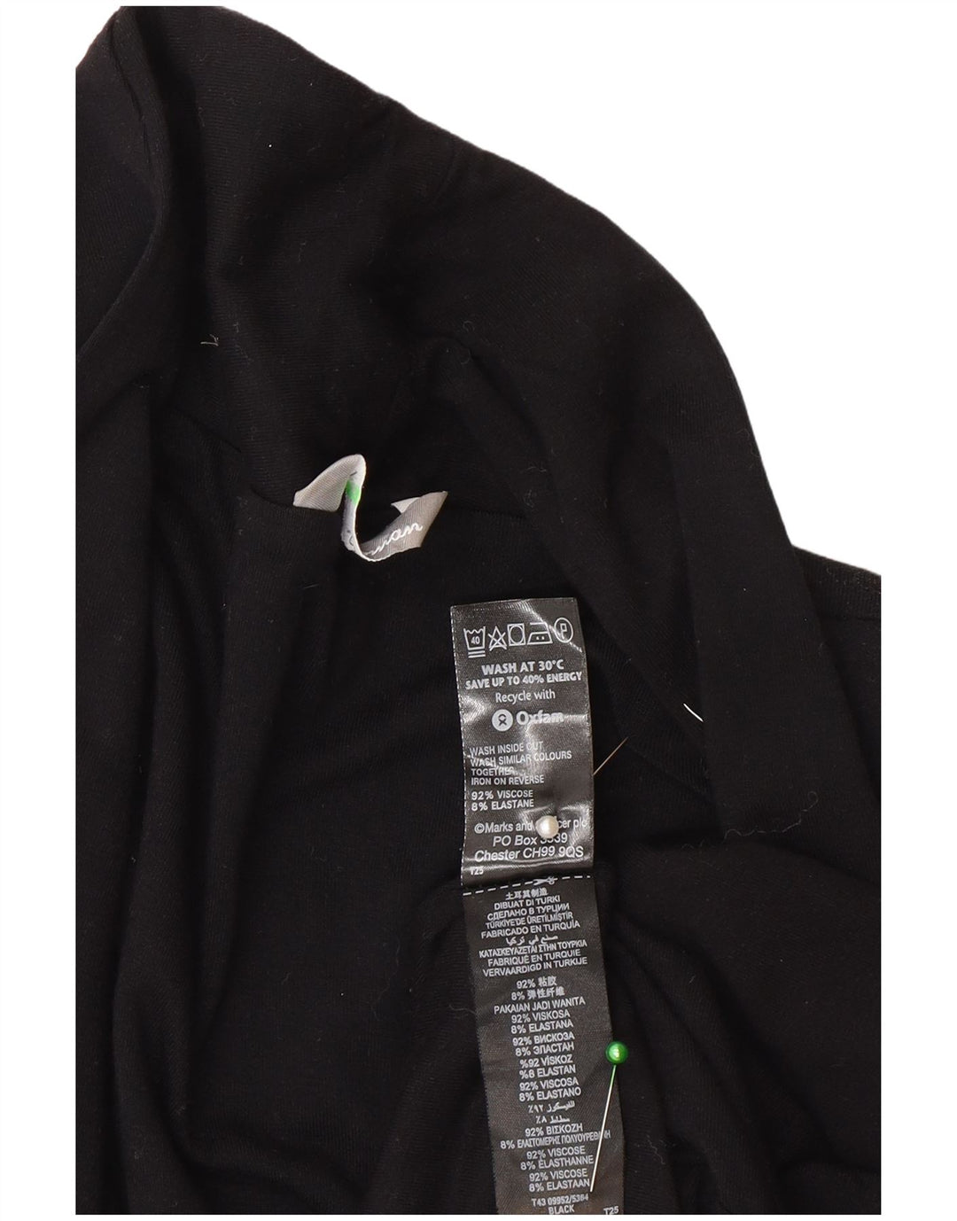 Marks & Spencer Womens Crop 3/4 Sleeve Cardigan Sweater UK 12 Medium Black