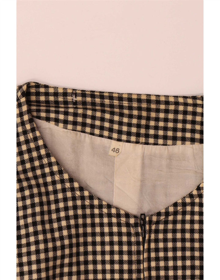 Vintage Womens Blazer Jacket IT 46 Large Grey Check Wool