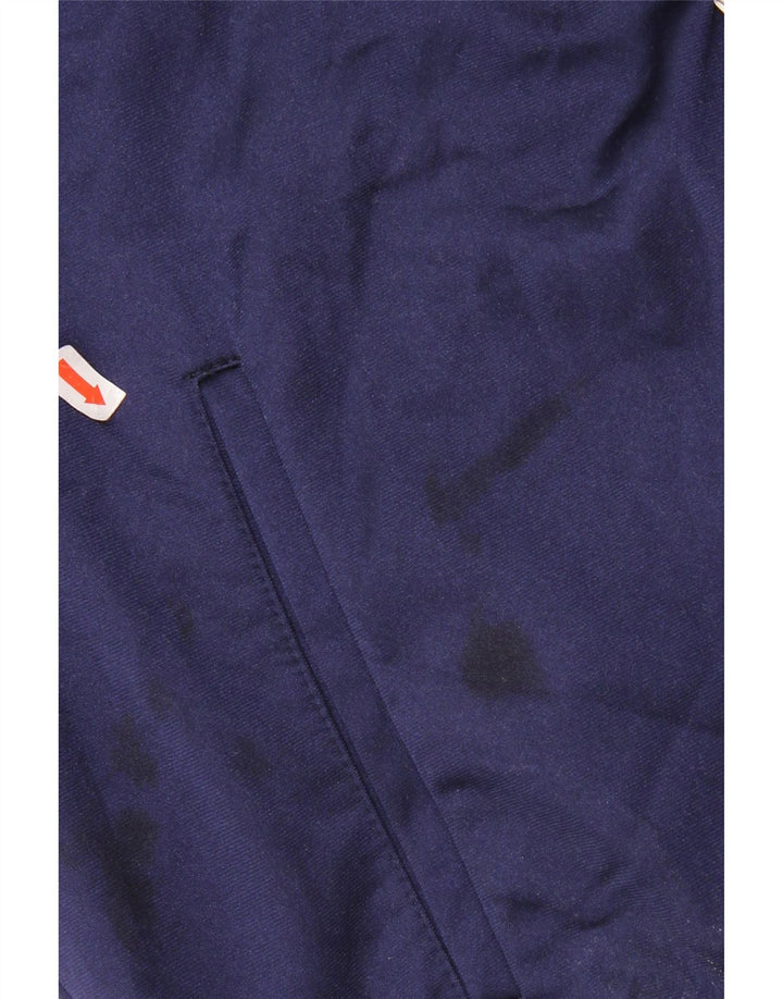 Asics Mens Graphic Tracksuit Top Jacket Medium Navy Blue Colourblock Sports