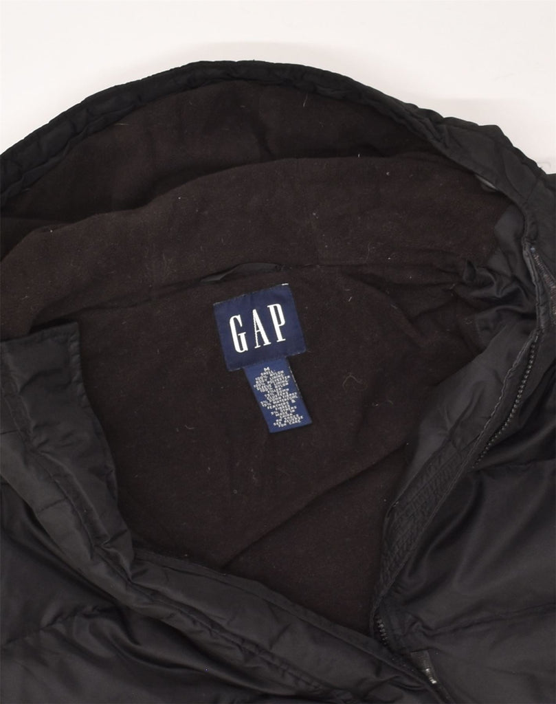 GAP Womens Loose Fit Hooded Padded Coat UK 14 Medium Black Polyester | Vintage Gap | Thrift | Second-Hand Gap | Used Clothing | Messina Hembry 